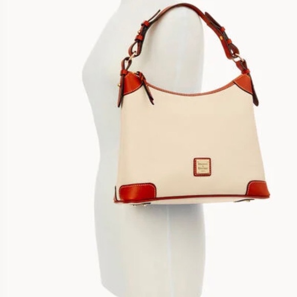 Dooney & Bourke Pebble Grain Hobo in Bone. - Picture 1 of 5
